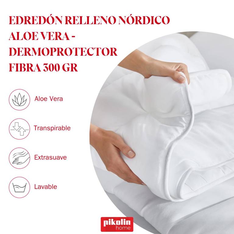 Edredón Nórdico PIKOLIN Home Aloe Vera 300gr (Cama 135)