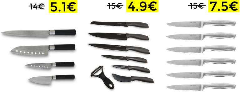Preciazos en sets de cuchillos Cecotec desde 4.9€