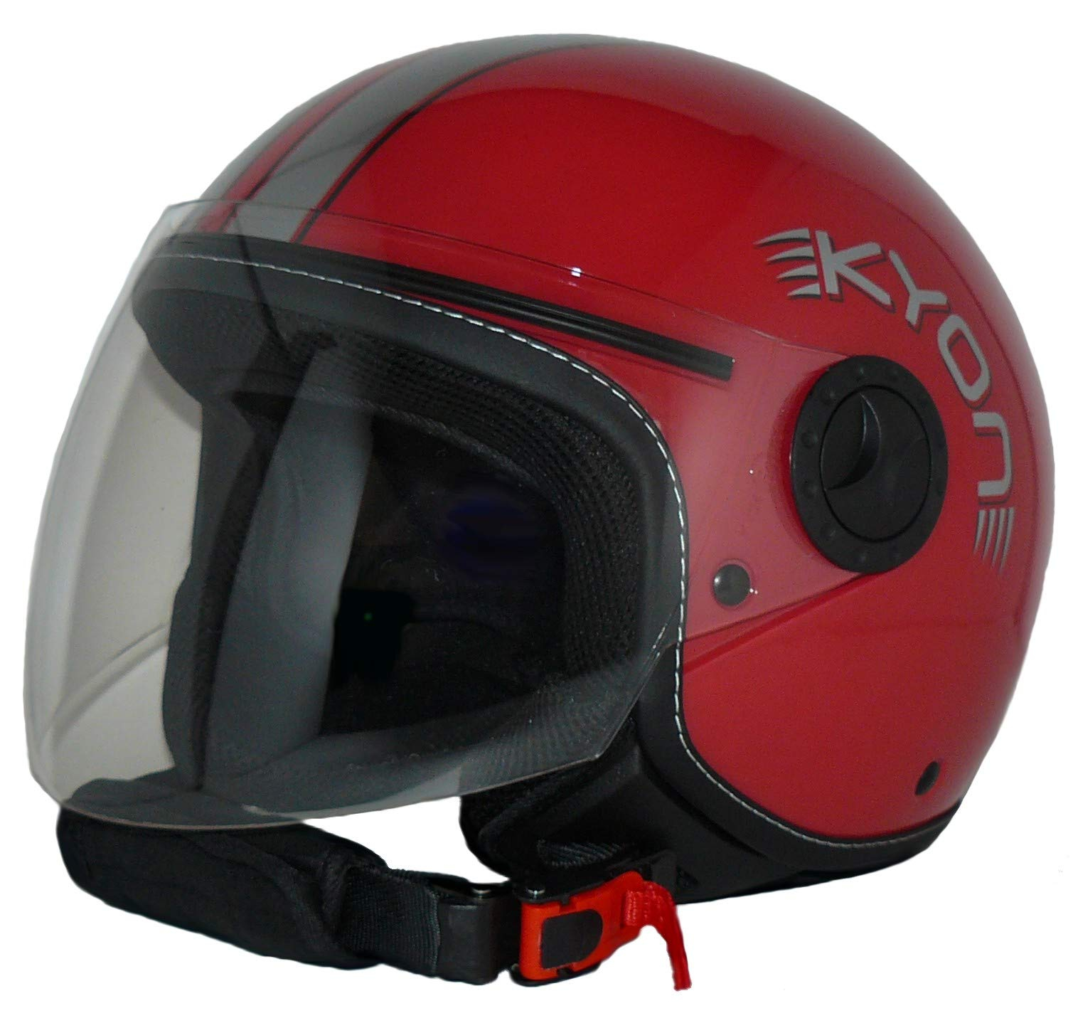 Casco jet con 2 visores en color negro mate con rayas plateadas H710 (varias tallas)