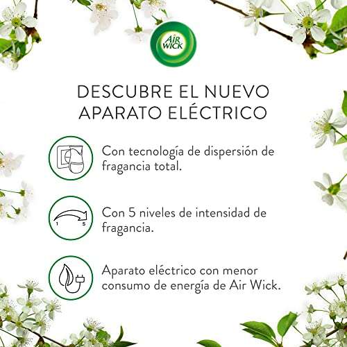 Air Wick Eléctrico Recambio de Ambientador Eléctrico, Esencia para Casa con Aroma a Flor - 3 unidades