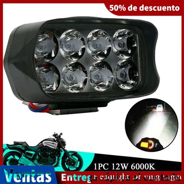 Motocicleta coche eléctrico 8 cuentas led bombilla de coche espejo  retrovisor luz reflector luz modificada foco » Chollometro