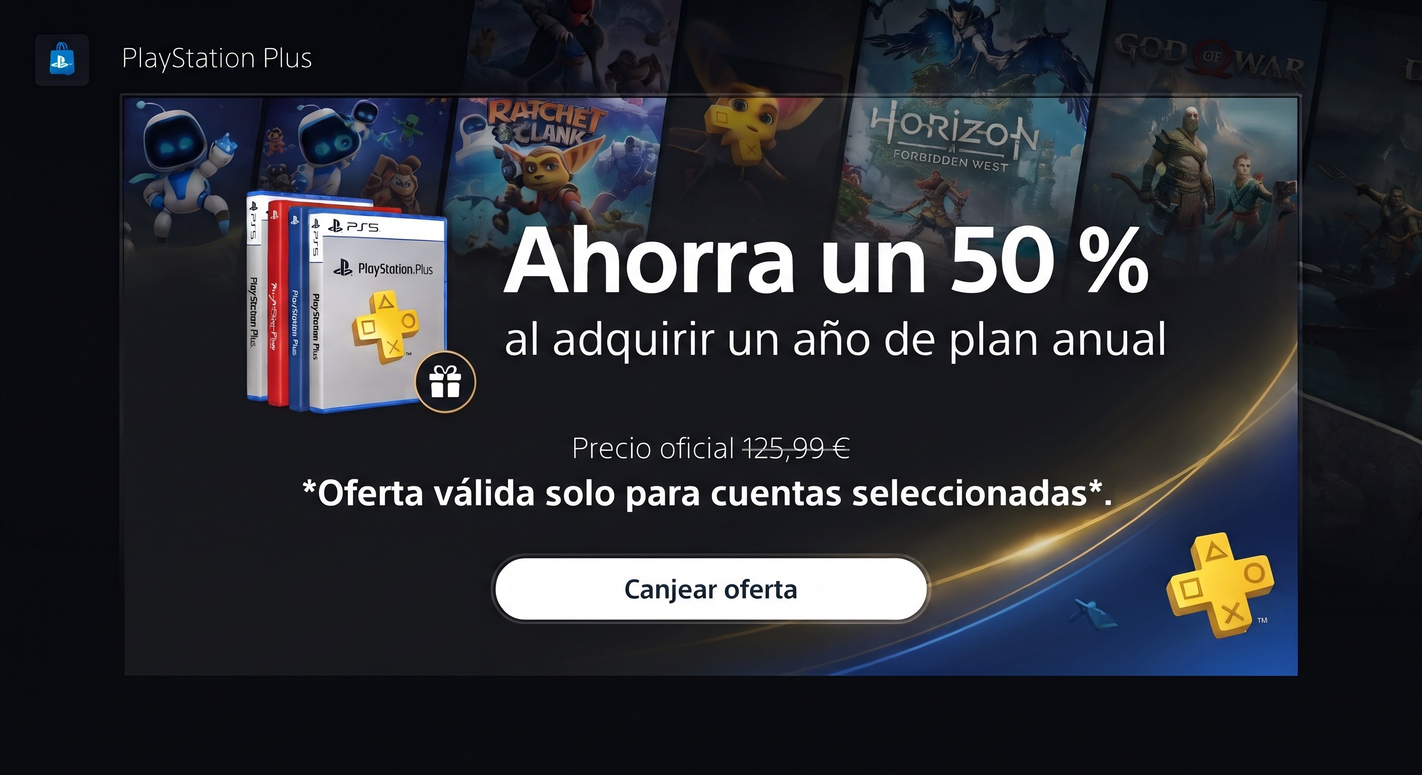 ¡50% de descuento en PlayStation Plus - Ofertas de Renovación y Retención (Solo para usuarios seleccionados)
