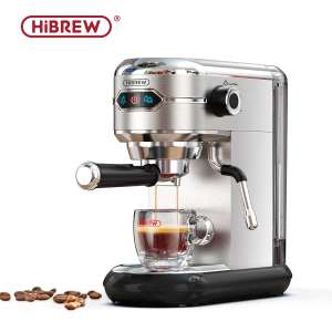 HiBREW H11 Cafetera Cafetera 19 Bar Inox Semiautomática Super Slim ESE POD& Polvo Espresso Cappuccino