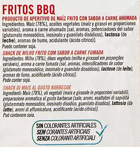 9 bolsas de Matutano Fritos Barbacoa, 146g