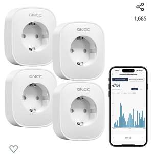 GNCC Enchufe Inteligente con Consumo Energía&Temporizadores, Enchufe WIFI Compatible con Alexa y Google Home