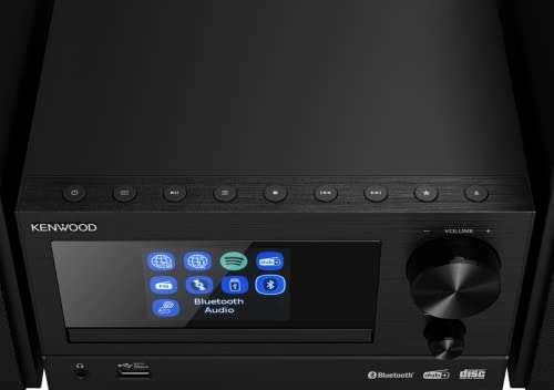 Kenwood M-7000S-B - Microcadena Color Negro, con Bluetooth, USB, CD y en Radio Dab + o FM
