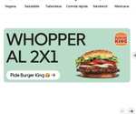 2x1 en Whopper Burger King - UBER EATS
