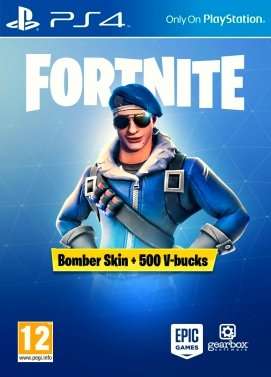 Fortnite Bomber Skin + 500 V-bucks PS4 (Europe)