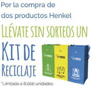 GRATIS Kit de reciclaje al comprar 2 productos Henkel