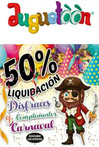 Liquidación en disfraces y complementos de Carnaval en Juguetòón
