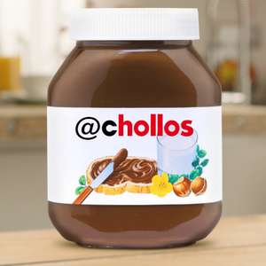 Etiqueta Nutella personalizada GRATIS