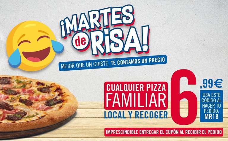 Familiares a recoger a 7€ los martes en Domino's Pizza