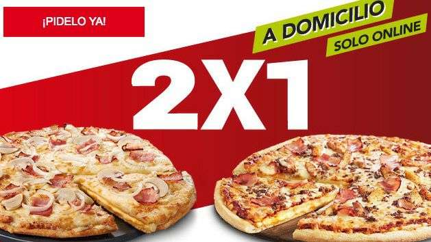 TELEPIZZA: 2x1 en pizzas medianas y familiares