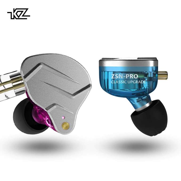 KZ ZSN Pro (Hibrido, 1dd+1ba, modelo 2019) + Caja + Almohadillas espuma