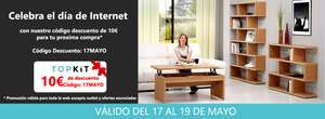 Código descuento de 10€ en tu compra de cualquier mueble por el día de internet