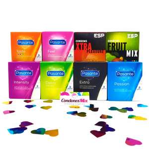 144  Condones + vibrador + lubricante + surtido de 24 condones variados pasante