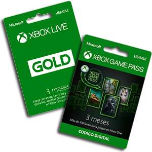 3 meses Xbox Live +3 game pass 16.9€