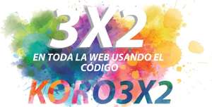 3X2 codigo KORO3X2 en todad la web