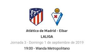 Atlético de Madrid - Eibar con 10€ de descuento