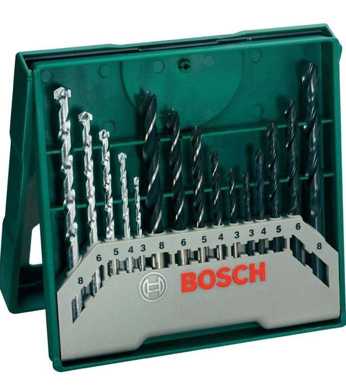 Bosch Mini X-Line - Set de 15 brocas mixto (producto plus)