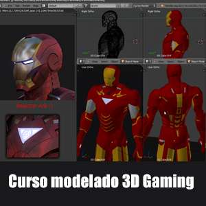 Curso Blender modelado juegos 3D (22h, inglés)