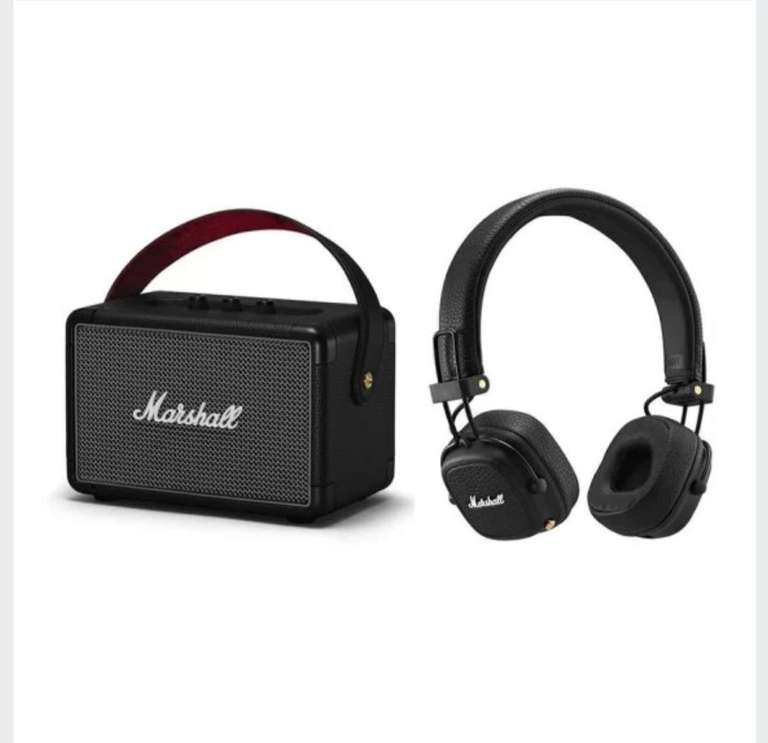 Marshall Summer Bundle Kilburn II Altavoz Portátil Bluetooth Negro + Major III Auriculares Bluetooth