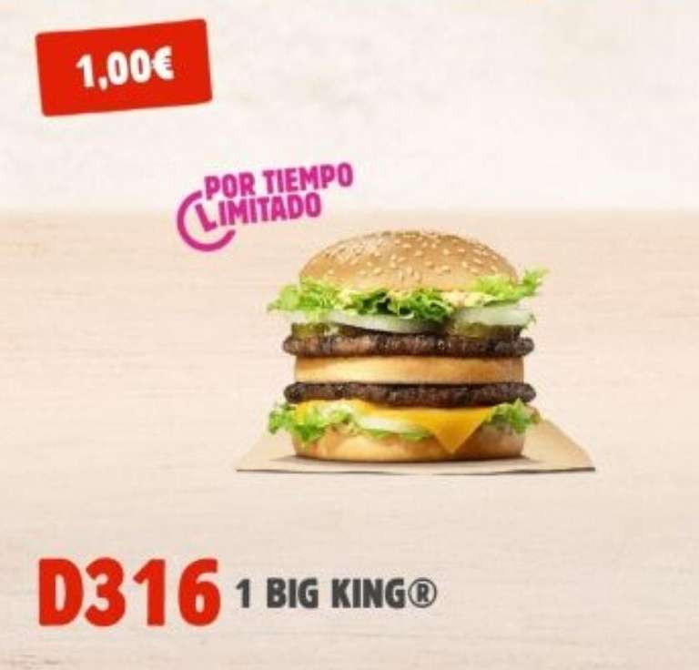 Vuelve el Big King a 1€