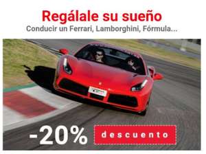 20%dto conducir un Ferrari o Lamborghini