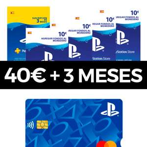 40€ saldo + 3 meses PS Plus GRATIS con la Tarjeta PlayStation gratuita