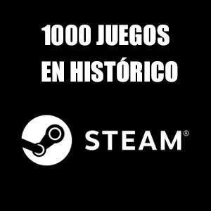 Steam: +1000 juegos en histórico