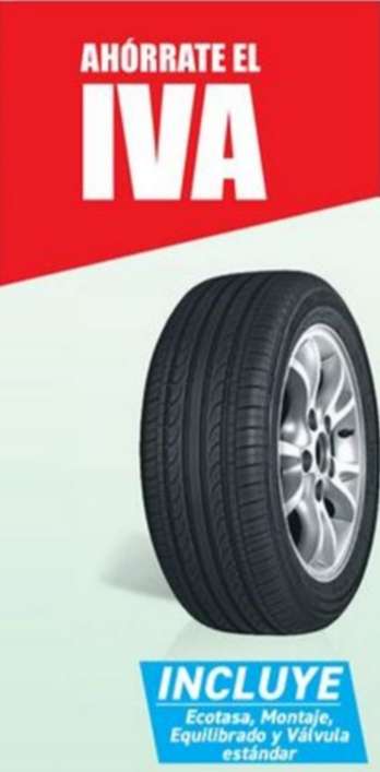 Ahórrate el Iva Neumáticos En Carrefour con montaje, ecotasa, valvula y equilibrado gratis