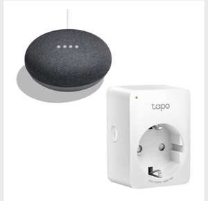 Pack Google Home Mini Carbón + TP-Link Tapo P100 Mini Smart Wifi Enchufe Inteligente