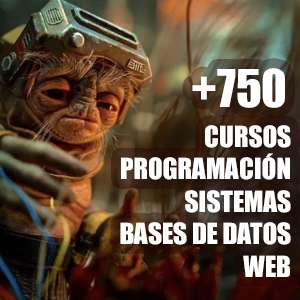 Más de 750 cursos (web, lenguajes de programación, bases de datos, sistemas, etc)