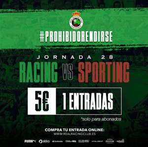 Entrada Racing vs Sporting a 5€ para abonados