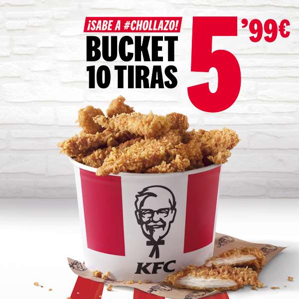 Bucket de 10 tiras en KFC por 5,99€