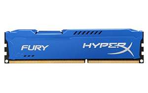 Memoria DDR3 Kingston HyperX Fury Azul 8 GB 1600 Mhz CL10 desde Amazon España