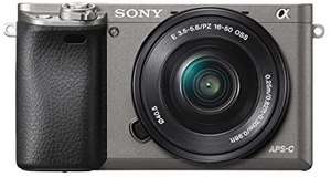 Sony Alpha 6000 - Cámara EVIL de 24.3 MP + SEL P1650, color negro y gris