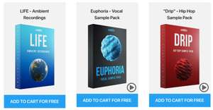 Gratis, 38 packs de Samples, tutoriales y plugins de audio Cymatics.