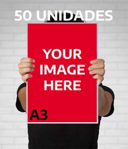 50 pósters personalizados tamaño A3 por 7,90€ con envío gratis (desde España)