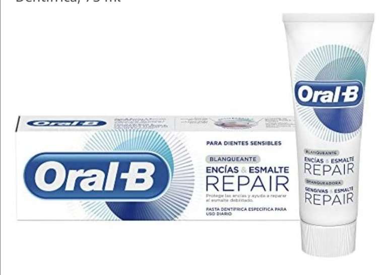 Oral-B Encías & Esmalte Repair Blanqueante, Pasta Dentífrica, 75 ml (compra recurrente)