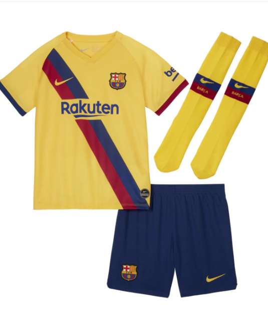Conjunto de niños 2 ª Equipación FC Barcelona 2019-2020 Nike de Tallas de 3 a 7 años