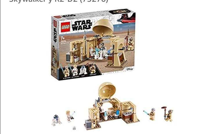 LEGO Star Wars - Cabaña de Obi-Wan, con Techo Desplegable, Incluye un Droide y Holograma de la Princesa Leia, Minifiguras..