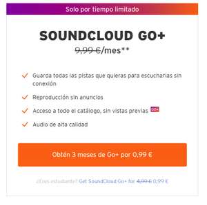 Suscripción 3 Meses Soundcloud Go+