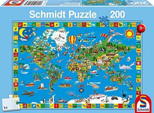 Puzzle mapa mundi marca schmidt
