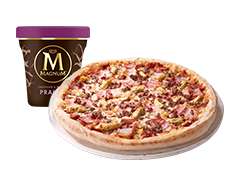 Pizza mediana + Helado de 440 ml