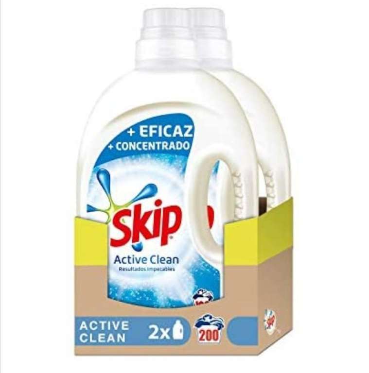 Skip Detergente Liquido Active Clean 100 lavados - Pack de 2 (compra recurrente) el lavado sale a 0,11e
