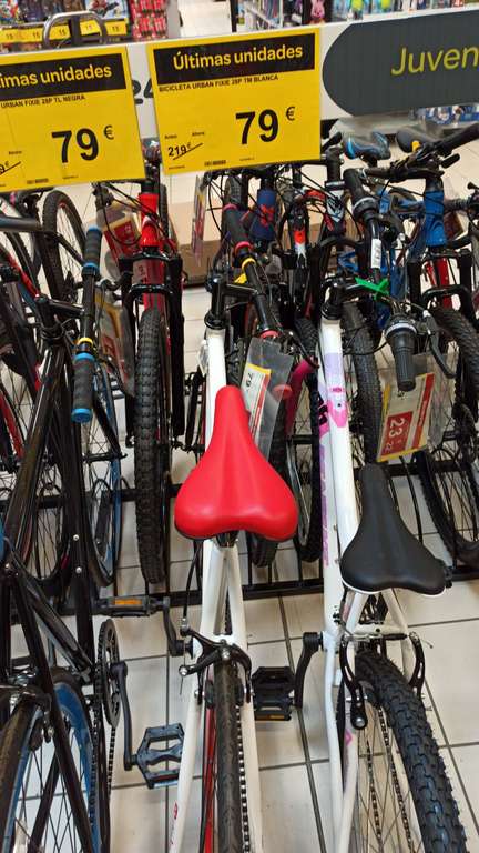 Bici fixie en liquidación (Carrefour Andujar)