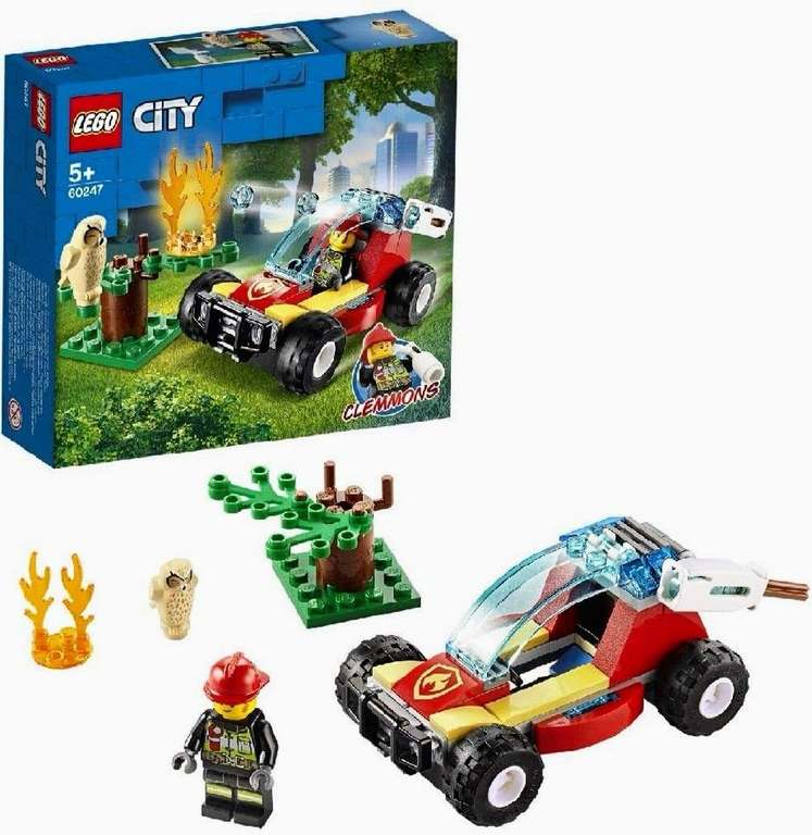LEGO City Fire - Incendio en el Bosque. Incluye Cañón de Agua, Minifigura de Bombero y un Búho.