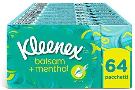 8 X 8 Kleenex Balsam + Menthol = 64 paquetes
