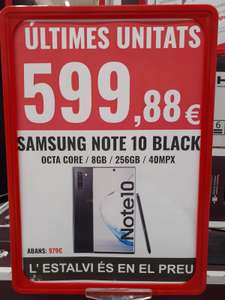 Samsung Galaxy Note 10 negro (Alcampo Mataró)